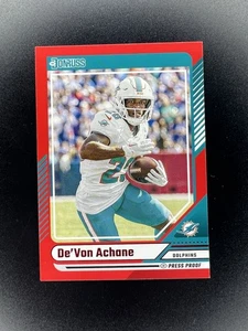 De’Von Achane 2024 Donruss Press Proof Red #236 Dolphins - Picture 1 of 2