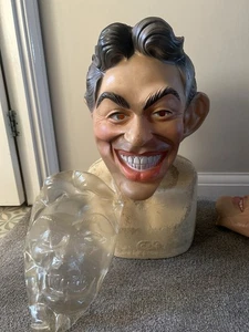 Horror Halloween Cesar Tony Blair Soft Vinyl Mask With Plastic Insert - Picture 1 of 8