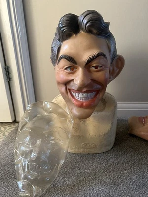 Horror Halloween Cesar Tony Blair Soft Vinyl Mask With Plastic Insert - Image 1 of 4