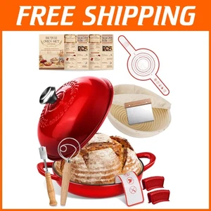 Versatile teglia per pane da forno olandese 6QT con kit completo di lievito madre - cuoci come un professionista - Foto 1 di 8