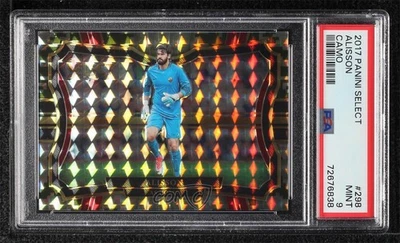 2017 Select Field Level Camo Prizm /20 Alisson Becker #298 PSA 9 MINT Rookie RC - Image 1 of 2