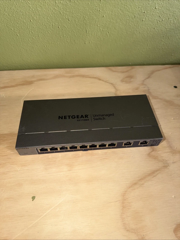 NETGEAR 10-Port Gig/10G Ethernet Unmanaged Switch (GS110MX) -with 8 x 1G, 2 x 10 - Image 1 of 4
