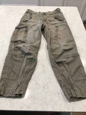 Vintage 90s Polo Ralph Lauren Military Multi-Pocket Cargo Pants Mens Size 32/30 - Image 1 of 4