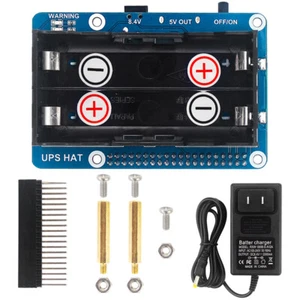 Power Supply UPS Module HAT Kit for Raspberry Pi 3 Model B 3 A Plus 4B 4 4GB 8GB - Picture 1 of 8