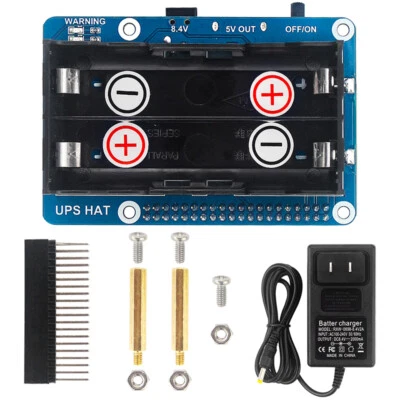 Power Supply UPS Module HAT Kit for Raspberry Pi 3 Model B 3 A Plus 4B 4 4GB 8GB