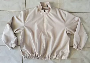 Giacca da golf GOLF AMERICA uomo grande giacca a vento marrone/beige con tasche ENORMI! - Foto 1 di 9