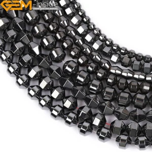 Eine Klasse Schwarz Magnetit Konisch Zylinder Perlen Schmuck Strang 15" Zum Selbermachen Heilung - Bild 1 von 39