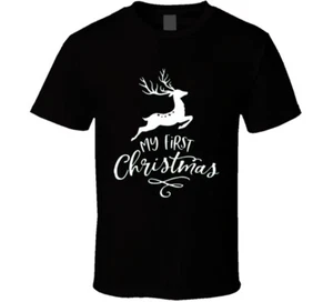 My First Christmas Reindeer Cute Baby Perfect T Shirt - Picture 1 of 1