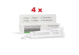 4 x Crystaderm Crema de Primeros Auxilios 10g Crema de Primeros Auxilios con 1% de Peróxido de Hidrógeno - Imagen 1 de 1