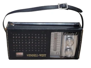 Wendell West CR-7A Transistor 8 Radio DELUXE w/ Black Leather Case HI-FI Deluxe - Picture 1 of 20