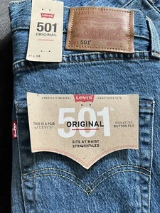 Levi 501 Button Fly Straight Leg Size 31x34 005013024 - Picture 1 of 4