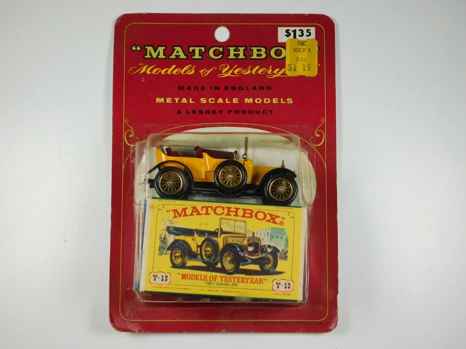 NOS Vtg Lesney Matchbox Yesteryear 1911 Daimler No Y13 Fred Bronner Blister Pack - Image 1 of 4