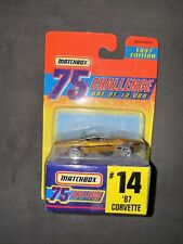 Matchbox 1996 - '87 Chevrolet Corvette #14 - 75 Challenge Diecast NEW 1:64