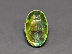 925 Sterling Silber Peridot Statement Ring Größe 7,5 - Bild 1 von 24