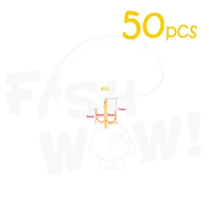 Cantidad 50 Ganchos de Pesca 3x Agudos Oro Tamaño #20 Peces ¡GUAU!® Calidad Premium Tamaño Pequeño - Imagen 1 de 4