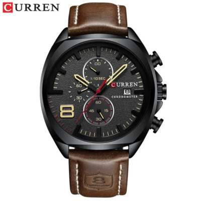 CURREN Men Watch Multifunction Date Wristwatch Male Business Quartz Watch Gifts - Image 1 of 4