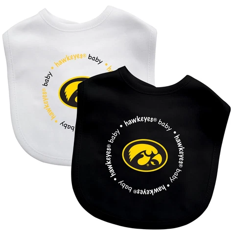 Iowa Hawkeyes Baby Bibs 2-Pack Cover