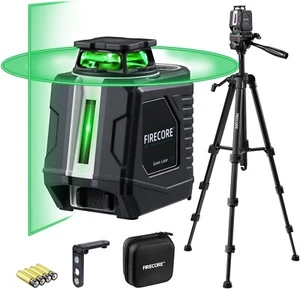 Firecore 360° Laser Level with Tripod, 100Ft Self Leveling Laser Level Green - Picture 1 of 13
