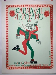 Vintage 1979 Poster/Kartell Serigraph Carnaval Arroyano Inst Cultura PR José Rosa - Bild 1 von 20