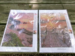 2 New 12x16 Cross stitch stamped needlework kits with Thread by b9987611@163.com - Picture 1 of 8