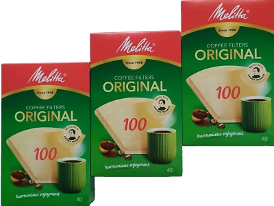 Melitta Original Kaffeefilter Filtertüten 100 Naturbraun 3 Stück zum Preis von 2