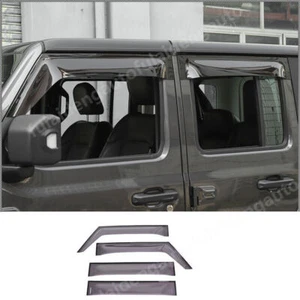 For Jeep Wrangler JL 2018-2024 Window Sun Vent Visor Guards Sun rain Shades Trim - Picture 1 of 6