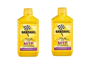 2X Bardahl Mtf 75W80 GL-4 1 Lt Lubricantes Aceite Tasa Para Cambio Manual - Imagen 1 de 3