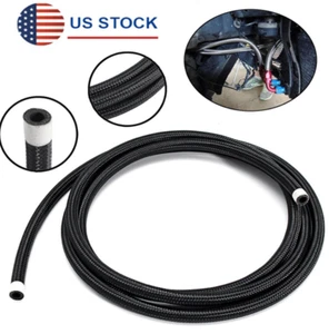 AN16 16AN AN-16 NYLON STEEL BRAIDED OIL FUEL GAS RADIATOR LINE HOSE 3.2FT/1M USA - Picture 1 of 15