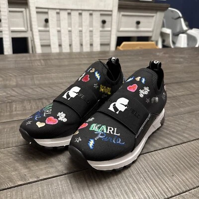 Zapatilla deportiva Karl Lagerfield Mattia negra talla 8 nueva Torre Eiffel Foto 1 de 4