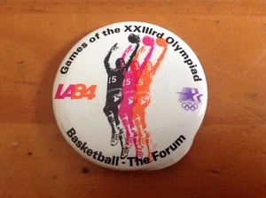 Original 23rd Olympics Los Angeles 1984 Pinback Button Basketball The Forum - Picture 1 of 2