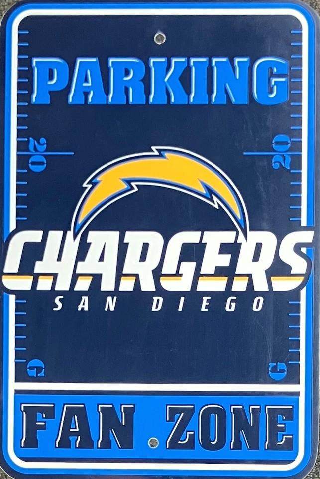CARGADORES LOS ANGELES PLÁSTICO VENTILADOR DE ESTACIONAMIENTO ZONA DECORACIÓN HOMBRE CUEVA NFL NUEVO SAN DIEGO Foto 1 de 1
