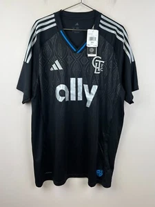 Adidas Charlotte FC 2025 Away Jersey Men’s Size M Black Slim Fit CLT MLS NWT - Picture 1 of 6