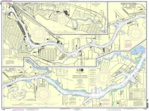 NOAA Nautical Chart 11325: Houston Ship Channel Carpenters Bayou to Houston - Picture 1 of 1