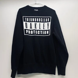 Oakley Sweatshirt Thermonuclear Protection Large Black / Portugal 100% Cotton 🔥 - Picture 1 of 6