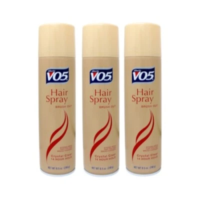 Paquete de 3 cepillos de spray para el cabello Vo5 cristalino 14 horas de duración 8,5 OZ cada uno Foto 1 de 4