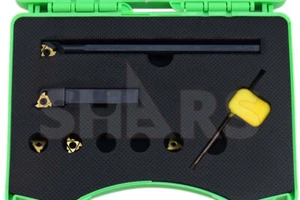 Shars 1/2" 8 PCS RH Internal External Threading Tool Holder 5 Insert S] - Picture 1 of 7