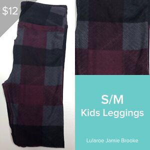 New Lularoe Kids S/M Leggings Plaid