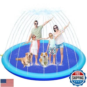 118" Extra Large Splash Pad for Kids and Dogs, 9.83FT Giant Non-Slip Thickene - Picture 1 of 5