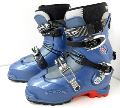 Botas de esquí de travesía Scarpa Magic Alpine azules carcasa dura con forro talla 25 Mondo Foto 1 de 4