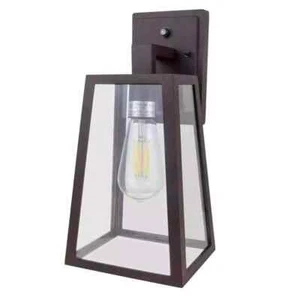 Spitzer 120-Watt Equivalent Brown LED Dusk-to-Dawn Aluminum Wall Light - Picture 1 of 6
