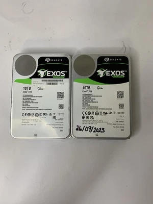 2x UNIT Seagate 10TB Exos x16 Enterprise 7.2K 12Gb/s 3.5" SAS HDD- ST10000NM002G - Image 1 of 4