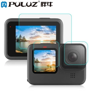 PULUZ For GoPro HERO 9 Black Lens + LCD Display Tempered Glass Film - Picture 1 of 7