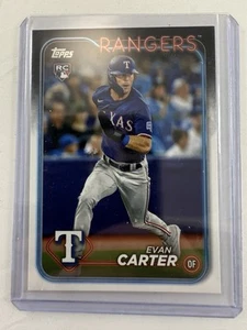 2024 Topps #280 Evan Carter RC Rookie Rangers - Bild 1 von 2