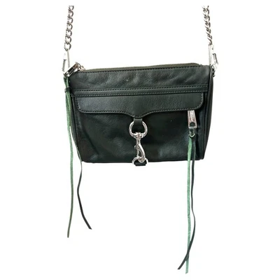 Bolso Bandolera Rebecca Minkoff Cuero Verde Oscuro Plateado Detalles Cadena  Foto 1 de 4