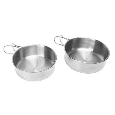 Outdoor Edelstahl Schüssel Portable Mini Camping Schüssel Mit Faltbaren Gri NT - Bild 1 von 4