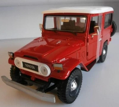 1/24 FJ40 Land Cruiser Red Diecast el Car - Immagine 1 di 4