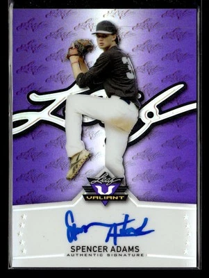 2014 Leaf Valiant #BA-SA1 Spencer Adams Purple #/25 - Image 1 of 2