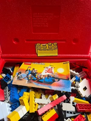 Lego Vintage Lot 6057 pirate ship + other misc set parts fresh estate find. - Image 1 of 4