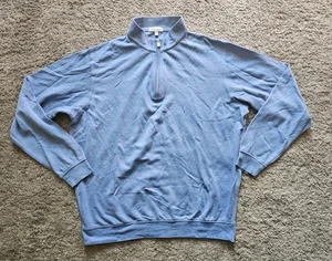 Peter Millar hellblau Crown Comfort Interlock 1/4 Zip Pullover Herren Gr. XL - Bild 1 von 7
