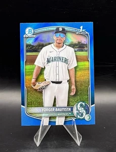 2025 Bowman Chrome: Yorger Bautista True Blue Refractor 1st /150 - Picture 1 of 2
